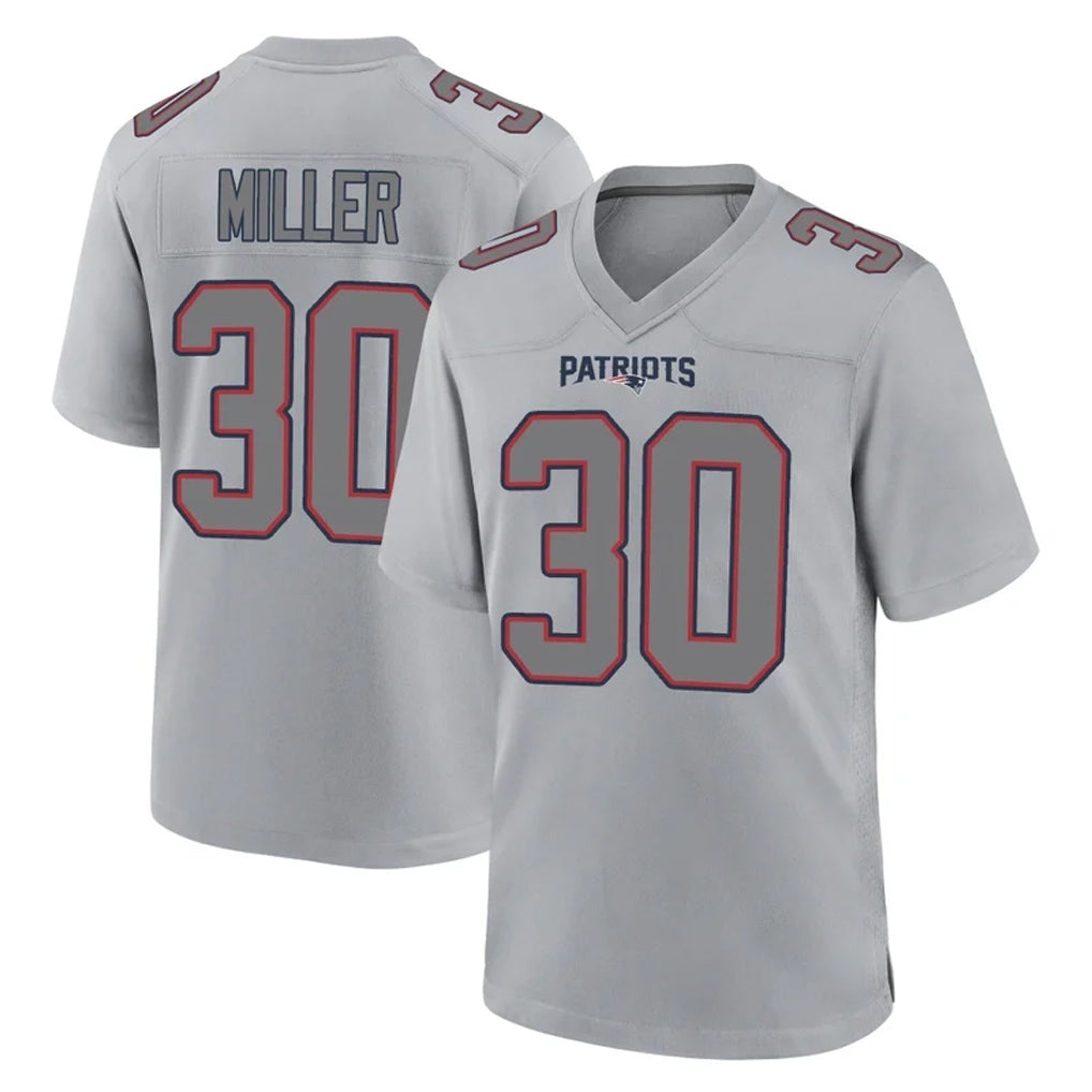 NE.Patriots #30 Jam Miller Player Gray Fashion Limited Home Game Ldoa Stitched Jerseys