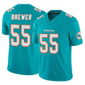 M.Dolphins #55 Aaron Brewer Player Aqua Limited Vapor F.U.S.E. Home Game Ldoa Stitched Jerseys
