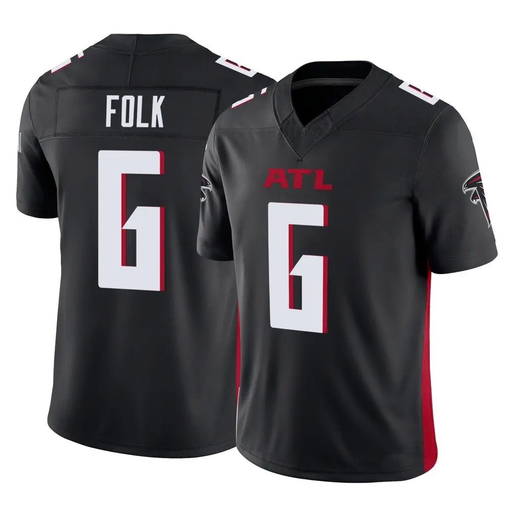 A.Falcons #6 Nick Folk Player Black Vapor F.U.S.E. Limited Home Game Ldoa Stitched Jerseys