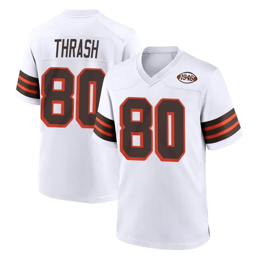 C.Browns #80 Jamari Thrash Player White Alternate Home Game Ldoa Stitched Jerseys