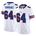 B.Bills #64 O'Cyrus Torrence Player White Vapor F.U.S.E. Jersey Limited Home Game Xdoa Stitched Jerseys