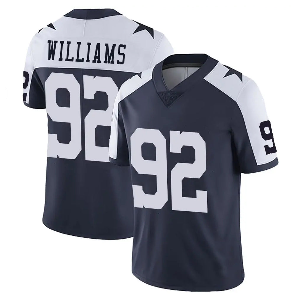 D.Cowboys #92 Quinnen Williams Player Navy-White Limited Alternate Vapor Untouchable Home Game Ldoa Stitched Jerseys