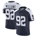D.Cowboys #92 Quinnen Williams Player Navy-White Limited Alternate Vapor Untouchable Home Game Ldoa Stitched Jerseys