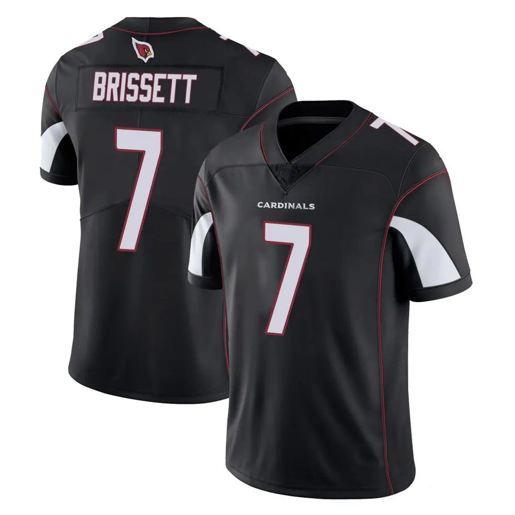 A.Cardinals #7 Jacoby Brissett Player Black Vapor Limited Home Game Stitched Jerseys