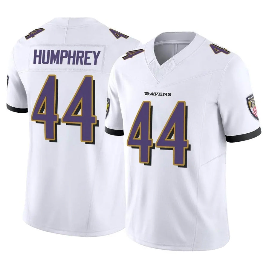 B.Ravens #44 Marlon Humphrey Player White Vapor F.U.S.E. Limited Home Game Ldoa Stitched Jerseys