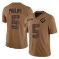 C.Panthers #5 Jaelan Phillips Player Brown Salute to Service Limited Ldoa Stitched Jerseys