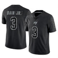 TB.Buccaneers #3 Rueben Bain Jr. Player Black Reflective Limited Home Game Ldoa Stitched Jerseys