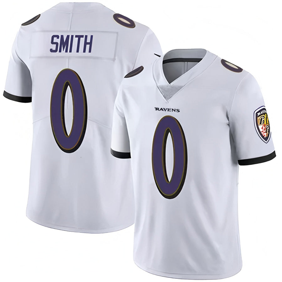 B.Ravens #0 Roquan Smith Player White Vapor F.U.S.E. Limited Ldoa Stitched Jerseys