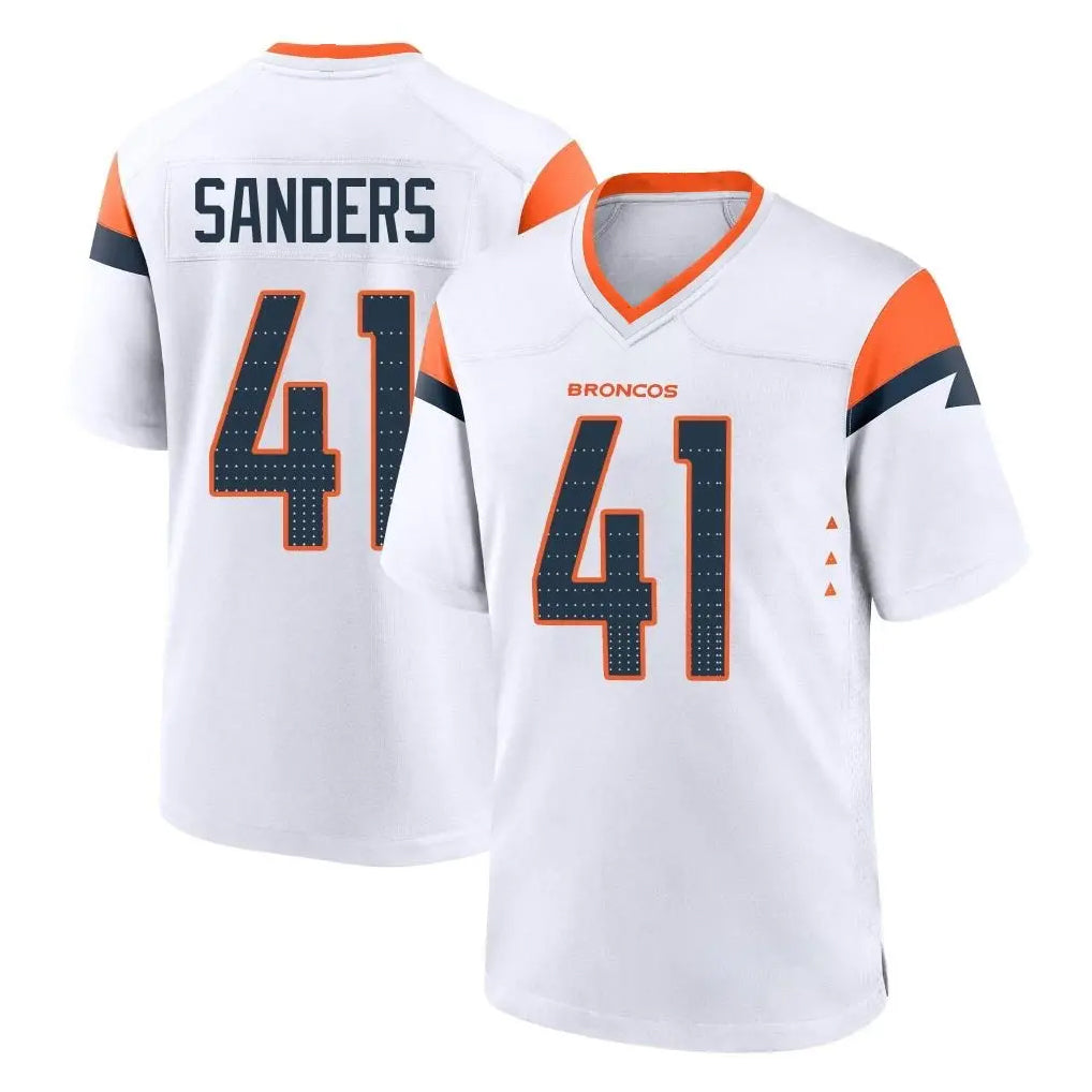 D.Broncos #41 Drew Sanders Player White Home Game Ldoa Stitched Jerseys