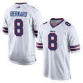 B.Bills #8 Terrel Bernard Player White Home Game Ldoa Stitched Jerseys