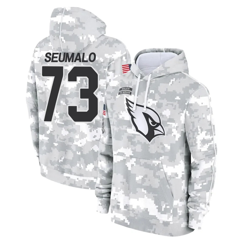 A.Cardinals #73 Isaac Seumalo Player Arctic Camo Limited Salute to Service Pullover Hoodies Game Ldoa Stitched Jerseys