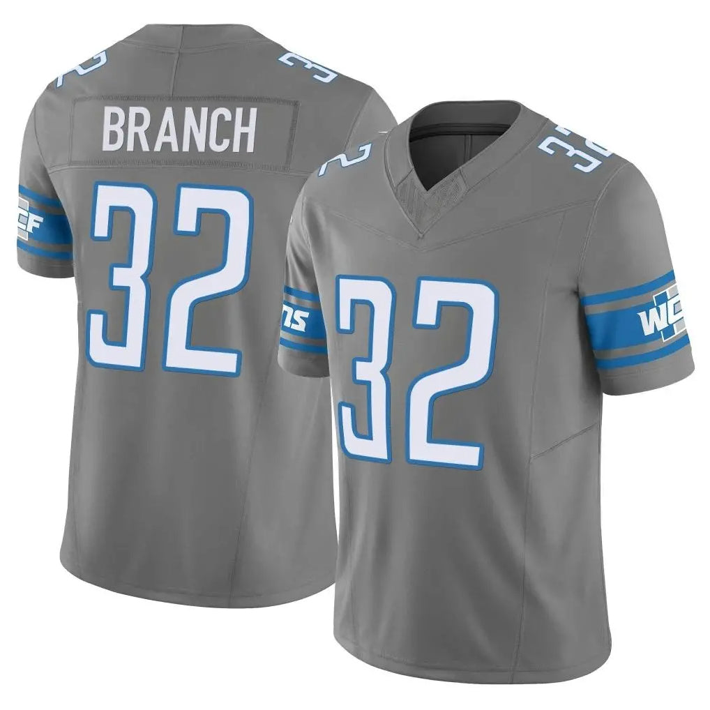 D.Lions #32 Brian Branch Player Gray Vapor F.U.S.E. Limited Home Game Ldoa Stitched Jerseys