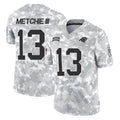 C.Panthers #13 John Metchie III Player Arctic Camo Salute to Service Limited Game Ldoa Stitched Jerseys