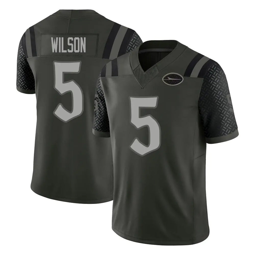 NY.Jets #5 Garrett Wilson Player Green Limited 2025 Rivalries Collection Home Game Ldoa Stitched Jerseys