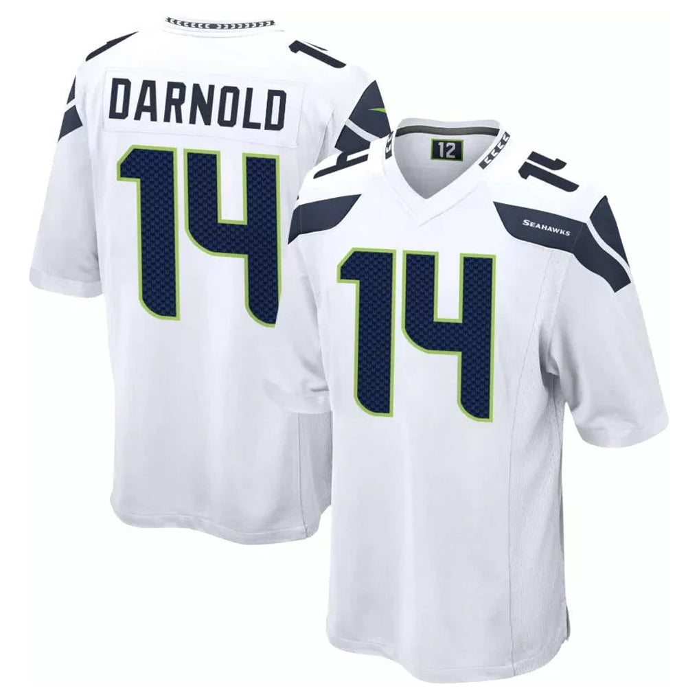 S.Seahawks #14 Sam Darnold Player White Home Game Ldoa Stitched Jerseys