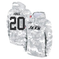 NY.Jets #20 Breece Hall Player Arctic Camo Salute to Service Pullover Hoodies Limited Game Ldoa Stitched Jerseys