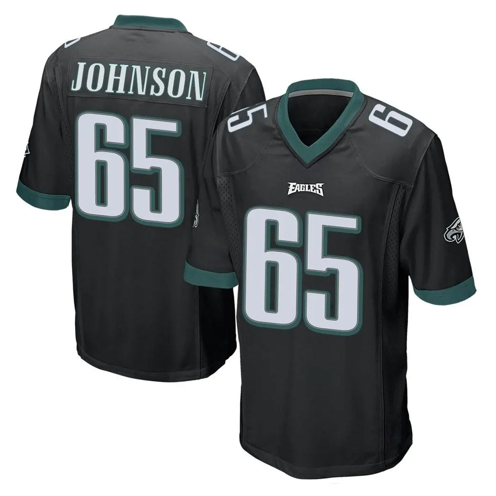 P.Eagles #65 Lane Johnson Player Black Home Game Ldoa Stitched Jerseys
