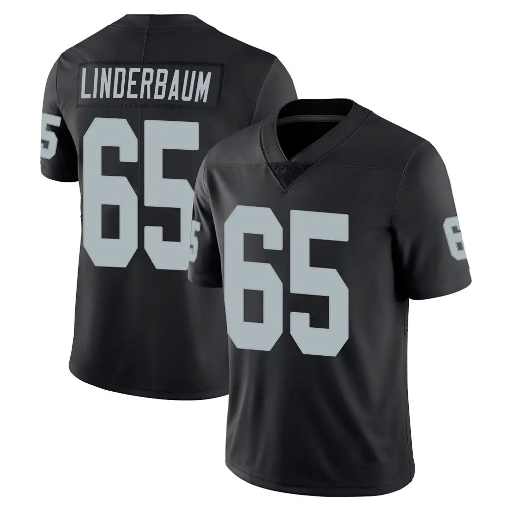 LV.Raiders #65 Tyler Linderbaum Player Black Limited Vapor Untouchable Home Game Ldoa Stitched Jerseys