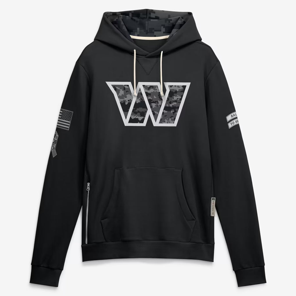 W.Commanders 2026 Black Logo Pullover Hoodies Limited Game Ldoa Stitched Jerseys
