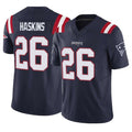 NE.Patriots #26 Hassan Haskins Player Navy Limited Vapor F.U.S.E. Home Game Ldoa Stitched Jerseys
