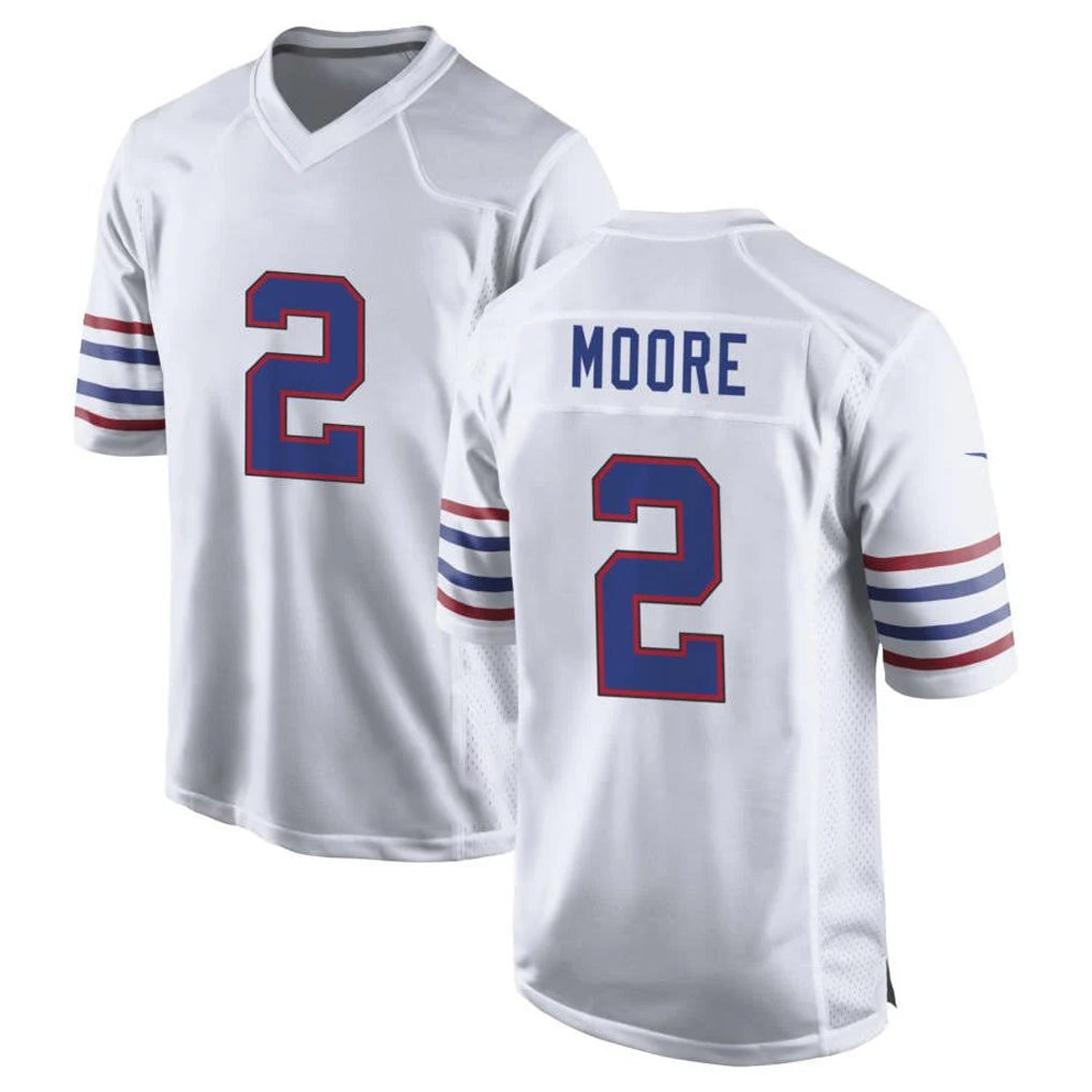B.Bills #2 DJ Moore Player White Alternate Game Ldoa Stitched Jerseys