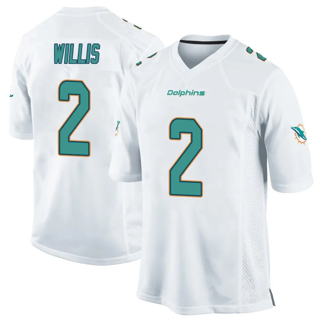 M.Dolphins #2 Malik Willis Player White Home Game Ldoa Stitched Jerseys