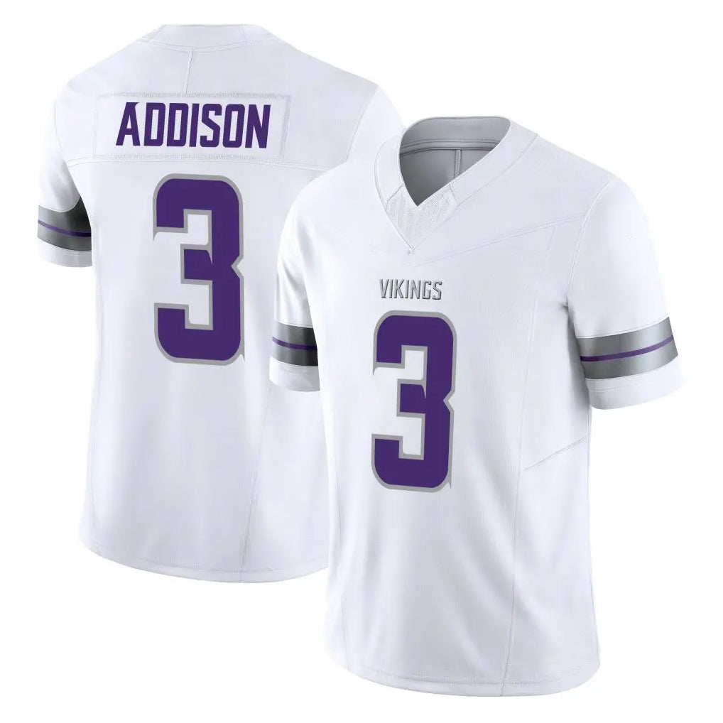 M.Vikings #3 Jordan Addison Player White Limited Alternate Vapor F.U.S.E. Home Game Ldoa Stitched Jerseys
