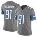 D.Lions #91 Tyleik Williams Player Gray Vapor F.U.S.E. Limited Home Game Ldoa Stitched Jerseys