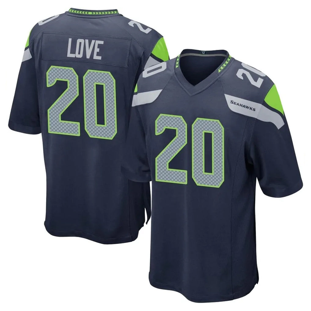 S.Seahawks #20 Julian Love Player Navy Home Game Ldoa Stitched Jerseys