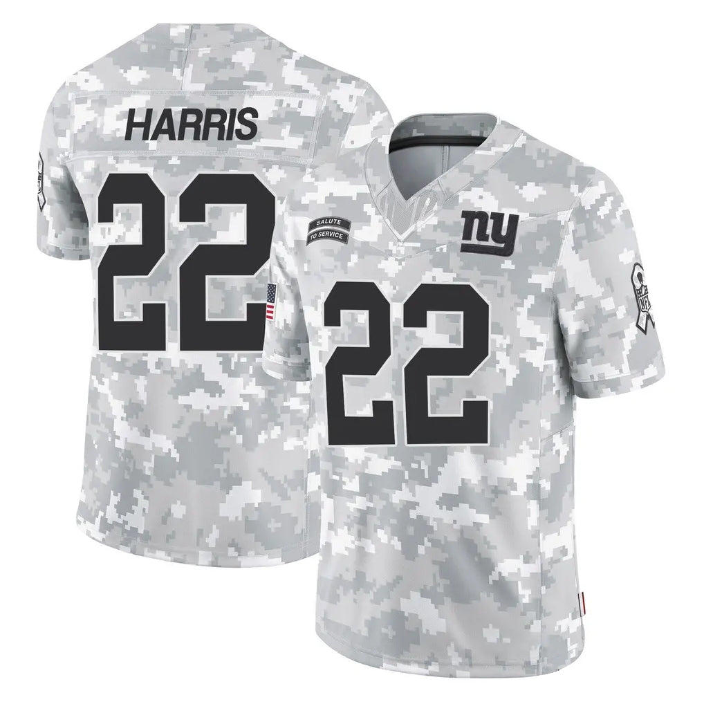 NY.Giants #22 Najee Harris Player Arctic Camo Salute To Service Limited Game Ldoa Stitched Jerseys