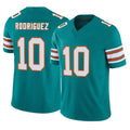 M.Dolphins #10 Jacob Rodriguez Player Aqua Limited Alternate Vapor F.U.S.E. Home Game Ldoa Stitched Jerseys