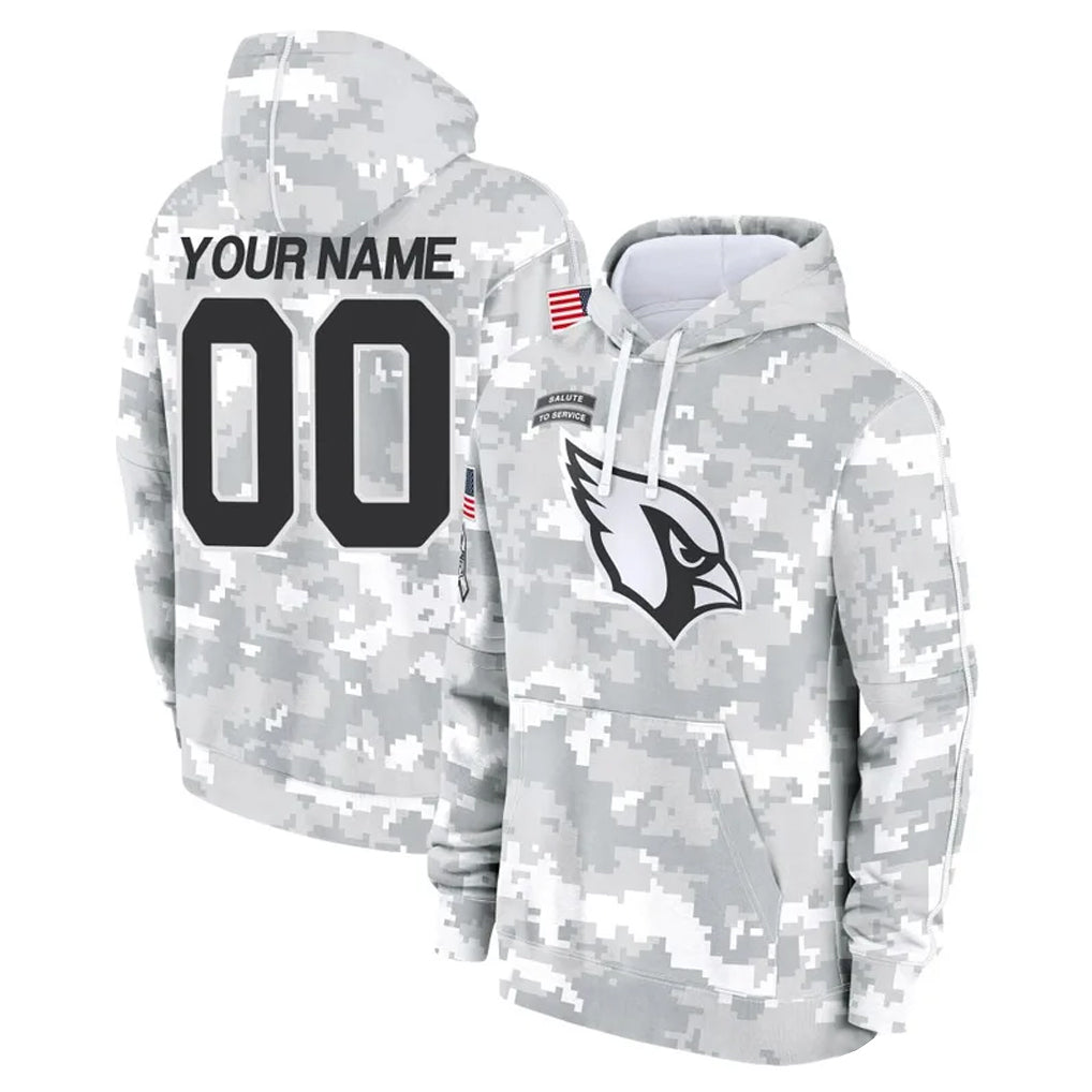 Custom A.Cardinals Arctic Camo Salute to Service Limited Hoodie Any Name & Numbers Ldoa Stitched Jerseys