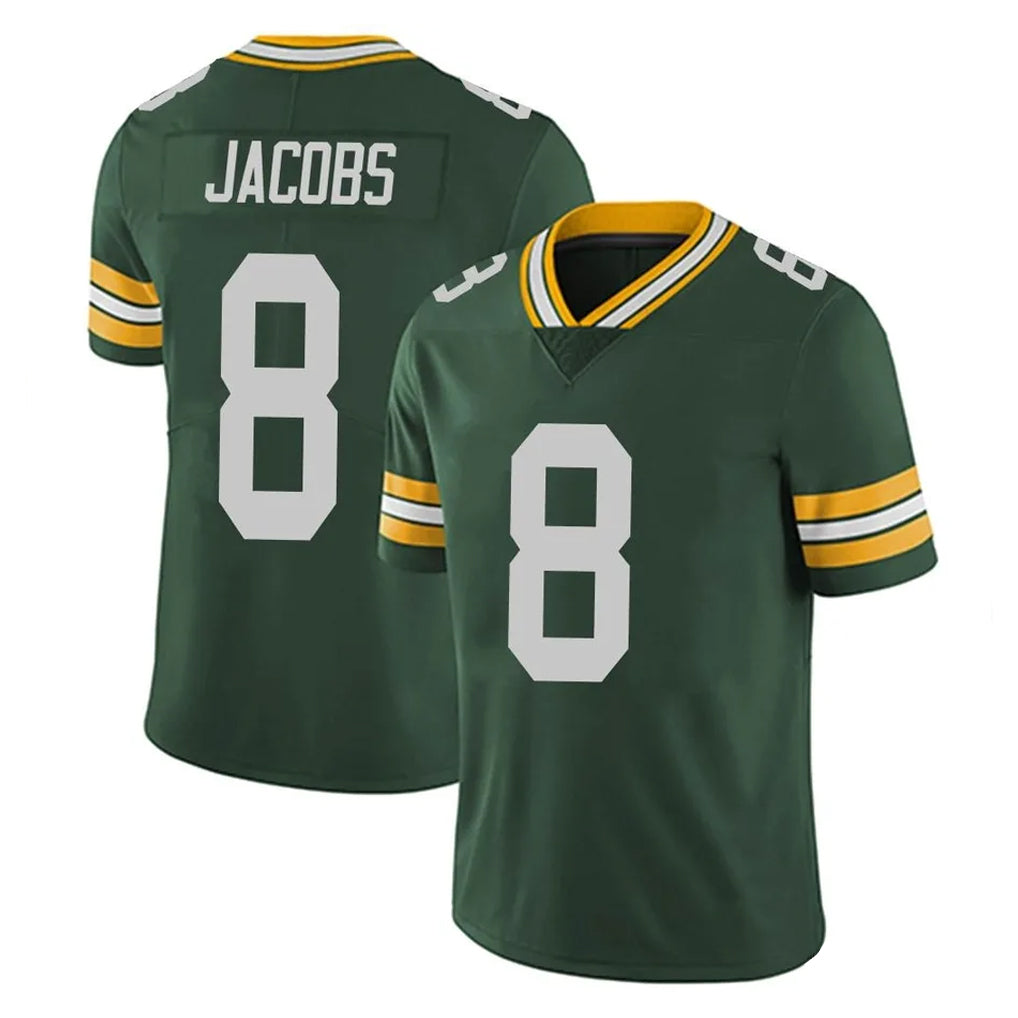 GB.Packers #8 Josh Jacobs Player Green Vapor Untouchable Limited Home Game Ldoa Stitched Jerseys