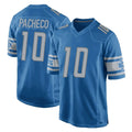 D.Lions #10 Isiah Pacheco Player Blue Home Game Ldoa Stitched Jerseys