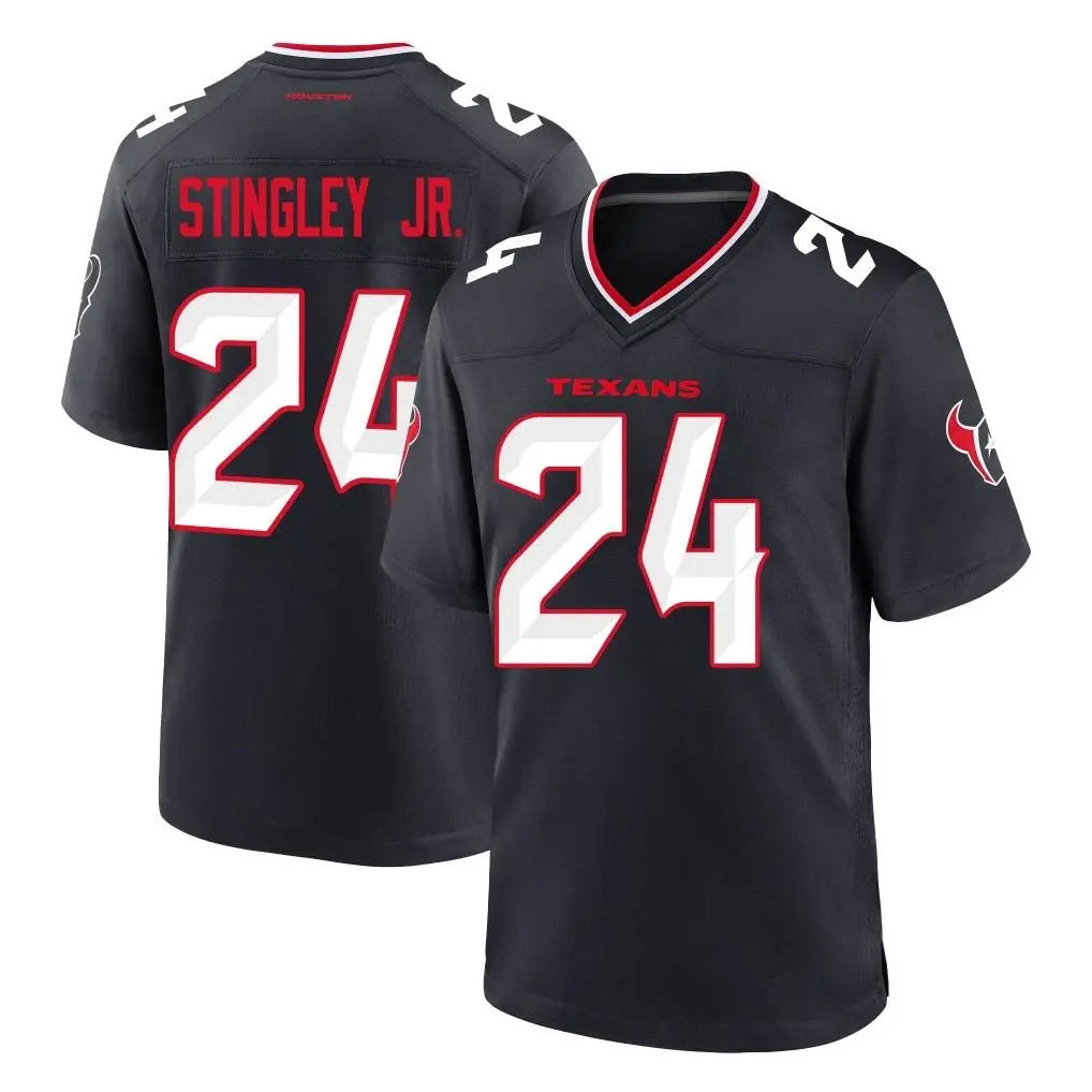 H.Texans #24 Derek Stingley Jr. Player Navy Team Home Game Ldoa Stitched Jerseys