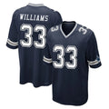 D.Cowboys #33 Javonte Williams Player Navy Home Game Ldoa Stitched Jerseys