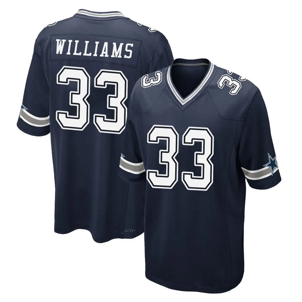 D.Cowboys #33 Javonte Williams Player Navy Home Game Ldoa Stitched Jerseys
