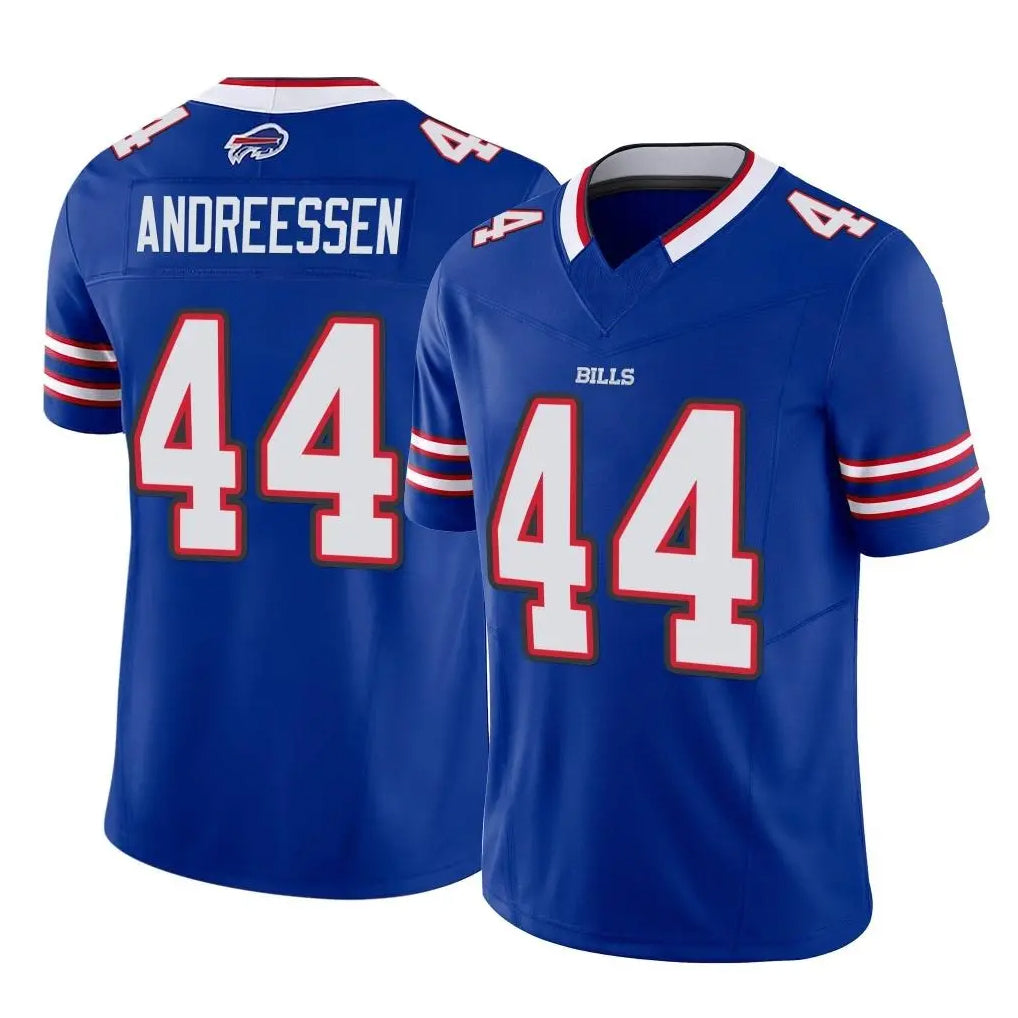 B.Bills #44 Joe Andreessen Player Royal Vapor F.U.S.E. Limited Home Game Ldoa Stitched Jerseys