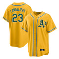 Athletics #23 Shea Langeliers Player Gold Alternate Home Game Ldoa Stitched Jerseys