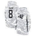C.Panthers #8 Jaycee Horn Player Arctic Camo Salute to Service Hoodies Ldoa Stitched Jerseys