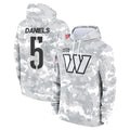W.Commanders #5 Jayden Daniels Player Arctic Camo Limited Salute to Service Pullover Hoodies Game Ldoa Stitched Jerseys