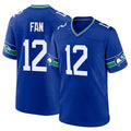 S.Seahawks #12 12th Fan Player Royal Throwback Home Game Ldoa Stitched Jerseys