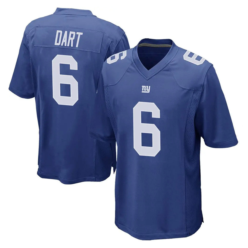 NY.Giants #6 Jaxson Dart Player Royal Home Game Ldoa Stitched Jerseys