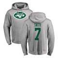 NY.Jets #7 Geno Smith Player Gray LOGO Pullover Hoodies Limited Game Ldoa Stitched Jerseys