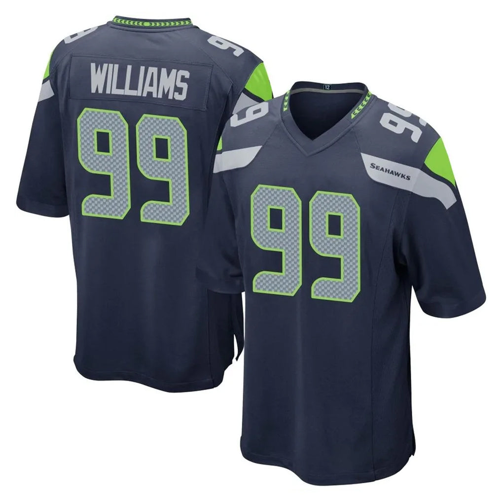 S.Seahawks #99 Leonard Williams Player Navy Home Game Ldoa Stitched Jerseys