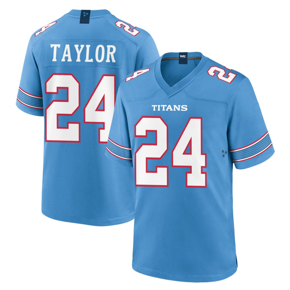 T.Titans #24 Alontae Taylor Player Light Blue 2026 Game Home Ldoa Stitched Jerseys