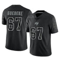 TB.Buccaneers #67 Luke Goedeke Player Black Reflective Limited Home Game Ldoa Stitched Jerseys