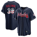 A.Braves #30 Drake Baldwin Player Navy USA 250 Fourth Of July Limited Home Game Ldoa Stitched Jerseys