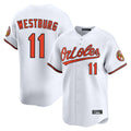 B.Orioles #11 Jordan Westburg Player White Limited Home Game Ldoa Stitched Jerseys