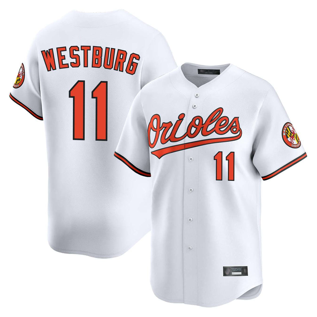 B.Orioles #11 Jordan Westburg Player White Limited Home Game Ldoa Stitched Jerseys